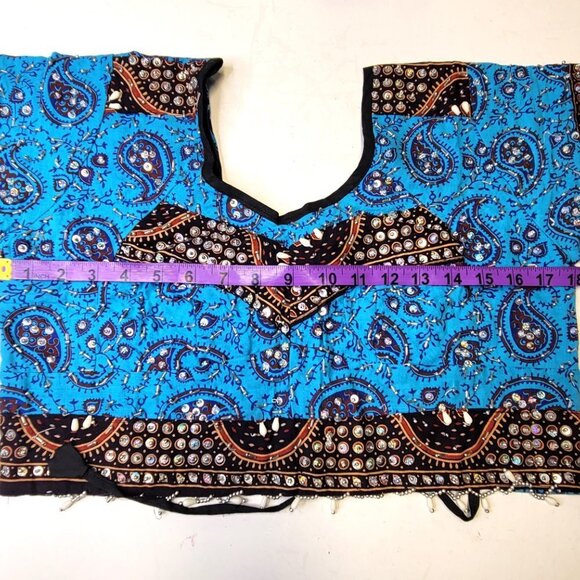 Blue Lehenga Skirt Blouse Set Indian Costume Party Indian Wedding Guest Dress - Picture 8 of 16